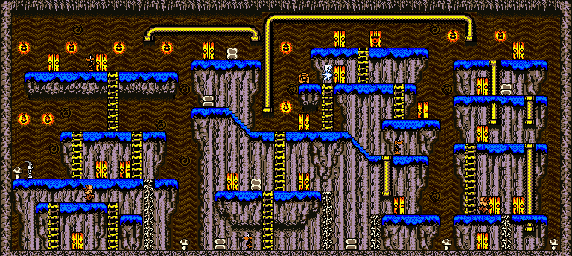 Thumbnail for a map of Stage 2-1 for the Game Boy game Bugs Bunny In Crazy Castle 4.