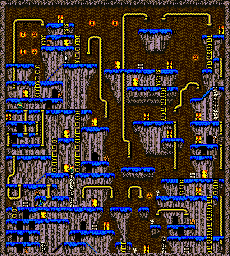Thumbnail for a map of Stage 2-4 for the Game Boy game Bugs Bunny In Crazy Castle 4.