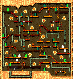 Thumbnail for a map of Stage 3-1 for the Game Boy game Bugs Bunny In Crazy Castle 4.