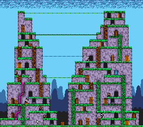 Thumbnail for a map of Stage 4-1 for the Game Boy game Bugs Bunny In Crazy Castle 4.