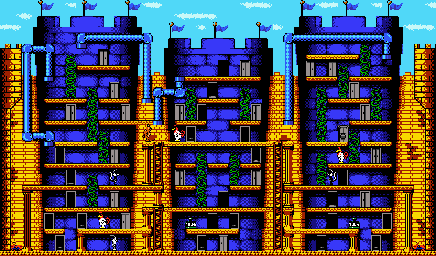 Thumbnail for a map of Stage 7-2 for the Game Boy game Bugs Bunny In Crazy Castle 4.