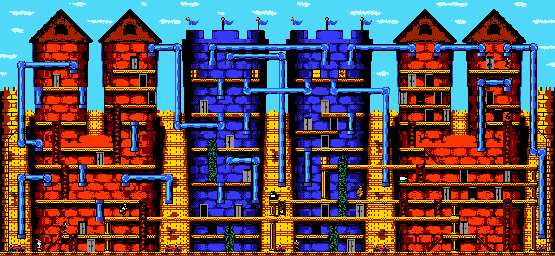 Thumbnail for a map of Stage 7-6 for the Game Boy game Bugs Bunny In Crazy Castle 4.