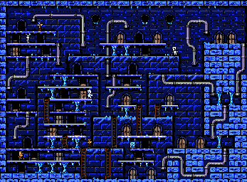 Thumbnail for a map of Stage 9-1 for the Game Boy game Bugs Bunny In Crazy Castle 4.