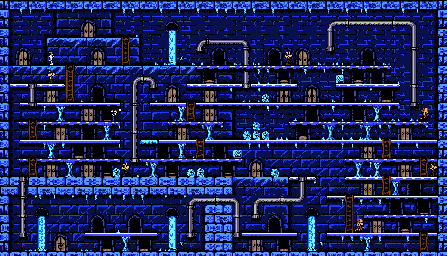 Thumbnail for a map of Stage 9-3 for the Game Boy game Bugs Bunny In Crazy Castle 4.