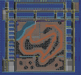 Thumbnail for a map of Level 06 for the Game Boy game Carmageddon: Carpocalypse Now.