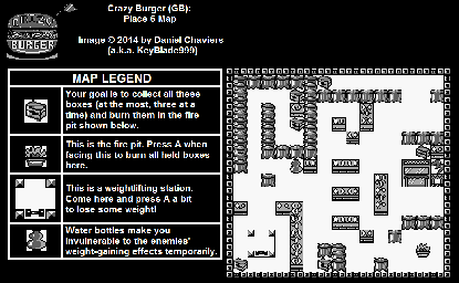 Thumbnail for a map of Place 06 for the Game Boy game Crazy Burger.
