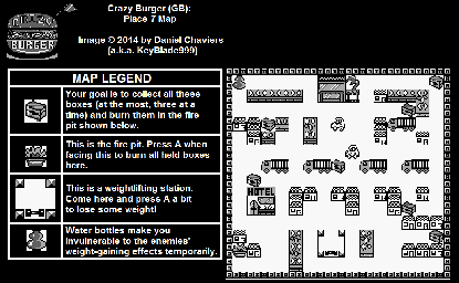 Thumbnail for a map of Place 07 for the Game Boy game Crazy Burger.