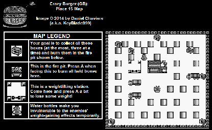 Thumbnail for a map of Place 15 for the Game Boy game Crazy Burger.