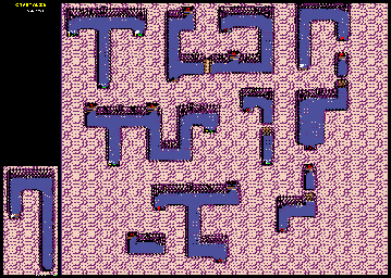 Thumbnail for a map of Mt. Hydra Caves for the Game Boy game Crystalis.
