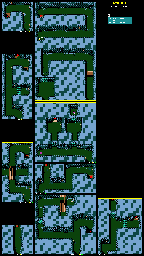 Thumbnail for a map of Mt. Sabre North Caves for the Game Boy game Crystalis.
