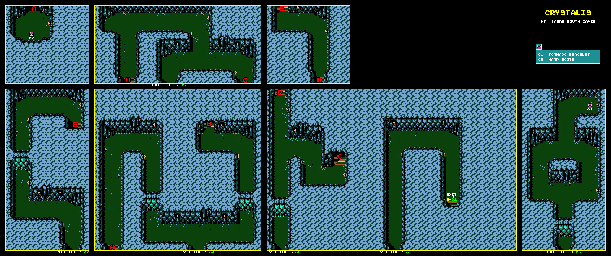 Thumbnail for a map of Mt. Sabre South Caves for the Game Boy game Crystalis.