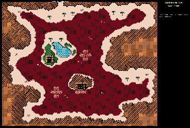 Thumbnail for a map of Oasis Desert for the Game Boy game Crystalis.