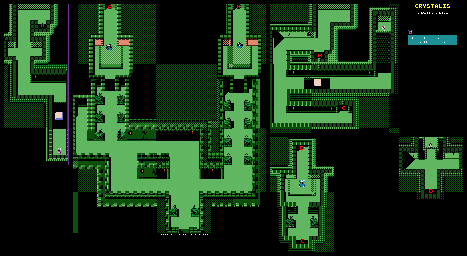 Thumbnail for a map of Sabera's Castle for the Game Boy game Crystalis.