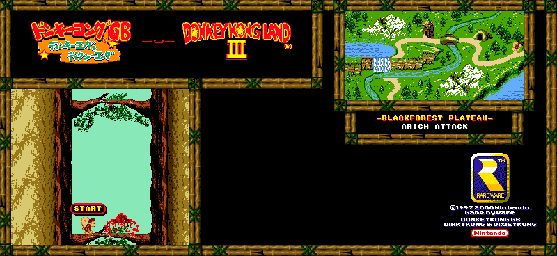 Thumbnail for a map of Blackforest Plateau Arich Attack for the Game Boy game Donkey Kong GB: Dinky Kong & Dixie Kong.