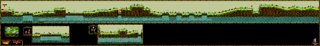 Thumbnail for a map of Blackforest Plateau Surface Tension for the Game Boy game Donkey Kong GB: Dinky Kong & Dixie Kong.