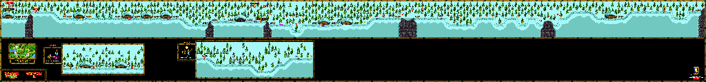 Thumbnail for a map of Blackforest Plateau Tundra Blunda for the Game Boy game Donkey Kong GB: Dinky Kong & Dixie Kong.
