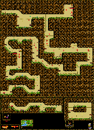 Thumbnail for a map of Great Ape Lakes Rockface Chase for the Game Boy game Donkey Kong GB: Dinky Kong & Dixie Kong.
