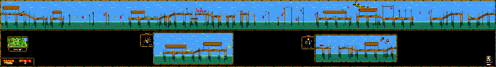 Thumbnail for a map of Primate Plains Jetty Jitters for the Game Boy game Donkey Kong GB: Dinky Kong & Dixie Kong.