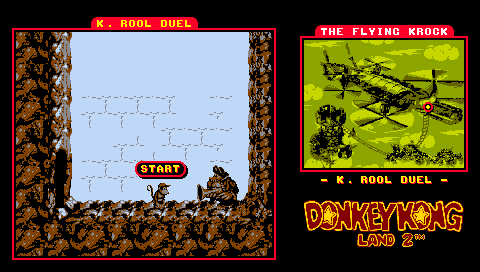 Thumbnail for a map of The Flying Krock K. Rool Duel for the Game Boy game Donkey Kong Land 2.
