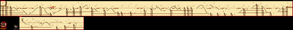 Thumbnail for a map of Gloomy Gulch Krazy Koaster for the Game Boy game Donkey Kong Land 2.