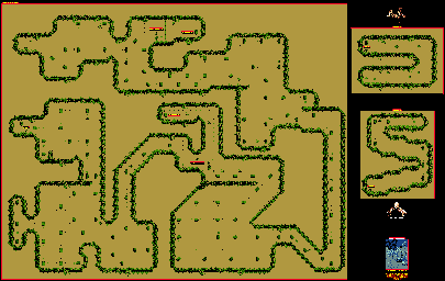 Thumbnail for a map of Krazy Kremland Bramble Blast for the Game Boy game Donkey Kong Land 2.