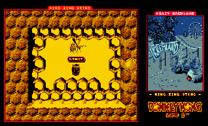 Thumbnail for a map of Krazy Kremland King Zing Sting for the Game Boy game Donkey Kong Land 2.