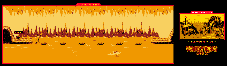 Thumbnail for a map of Krem Cauldron Kleaver's Kiln for the Game Boy game Donkey Kong Land 2.