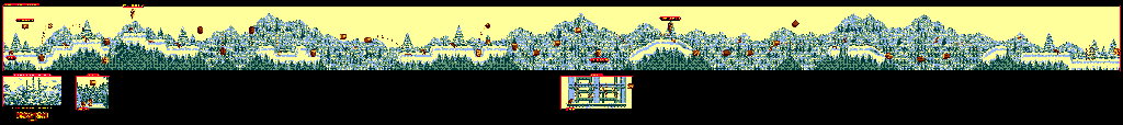 Thumbnail for a map of Gangplank Galleon Ahoy! Arctic Barrel Arsenal for the Game Boy game Donkey Kong Land.