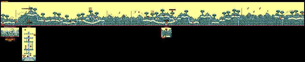 Thumbnail for a map of Gangplank Galleon Ahoy! Congo Carnage for the Game Boy game Donkey Kong Land.