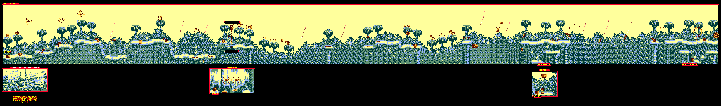 Thumbnail for a map of Gangplank Galleon Ahoy! Simian Swing for the Game Boy game Donkey Kong Land.