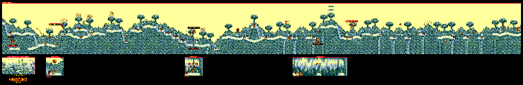 Thumbnail for a map of Gangplank Galleon Ahoy! Tyre Trail for the Game Boy game Donkey Kong Land.
