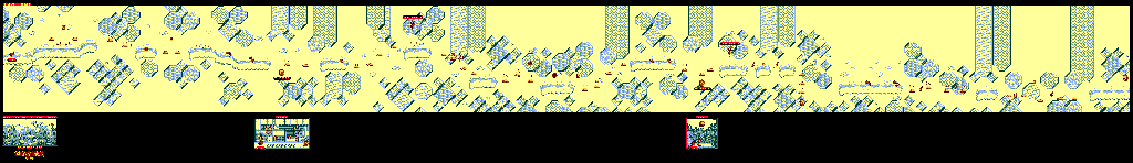 Thumbnail for a map of Monkey Mountains & Chimpanzee Clouds Collapsing Clouds for the Game Boy game Donkey Kong Land.