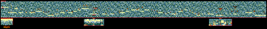 Thumbnail for a map of Monkey Mountains & Chimpanzee Clouds Landslide Leap for the Game Boy game Donkey Kong Land.