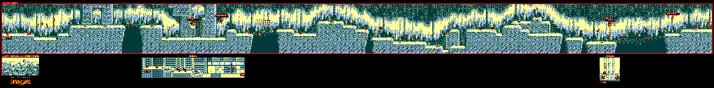 Thumbnail for a map of Monkey Mountains & Chimpanzee Clouds Pot Hole Panic for the Game Boy game Donkey Kong Land.