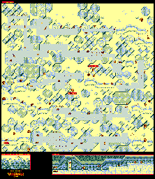 Thumbnail for a map of Monkey Mountains & Chimpanzee Clouds Sky High Caper for the Game Boy game Donkey Kong Land.