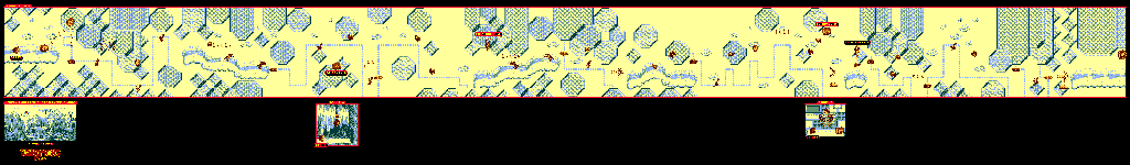 Thumbnail for a map of Monkey Mountains & Chimpanzee Clouds Track Attack for the Game Boy game Donkey Kong Land.