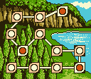 Thumbnail for a map of Stage 2 (Forest) for the Game Boy game Donkey Kong.