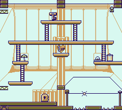 Thumbnail for a map of Stage 3 3-5 for the Game Boy game Donkey Kong.