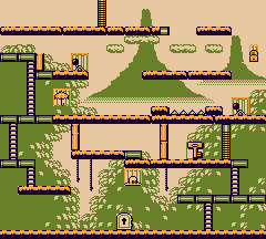 Thumbnail for a map of Stage 4 4-9 for the Game Boy game Donkey Kong.