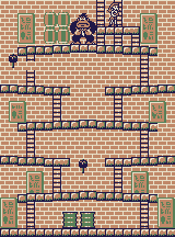 Thumbnail for a map of Stage 5 5-8 for the Game Boy game Donkey Kong.