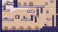 Thumbnail for a map of Stage 6 6-2 for the Game Boy game Donkey Kong.