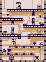 Thumbnail for a map of Stage 6 6-5 for the Game Boy game Donkey Kong.