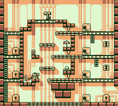 Thumbnail for a map of Stage 6 6-7 for the Game Boy game Donkey Kong.