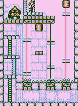 Thumbnail for a map of Stage 7 7-4 for the Game Boy game Donkey Kong.