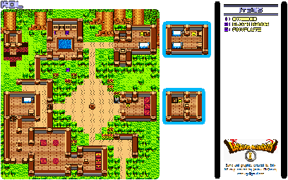 Thumbnail for a map of Dragon Warrior I Kol for the Game Boy game Dragon Warrior I & II.