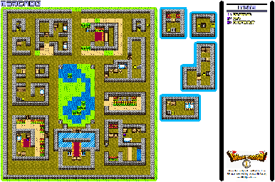 Thumbnail for a map of Dragon Warrior I Mercado for the Game Boy game Dragon Warrior I & II.