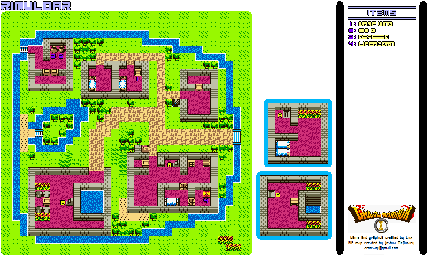 Thumbnail for a map of Dragon Warrior I Rimuldar for the Game Boy game Dragon Warrior I & II.