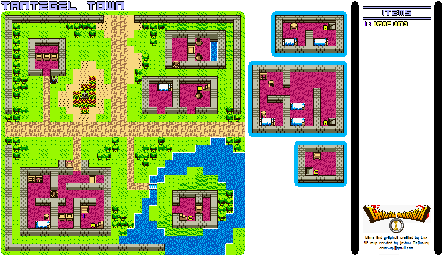 Thumbnail for a map of Dragon Warrior I Tantegel Town for the Game Boy game Dragon Warrior I & II.