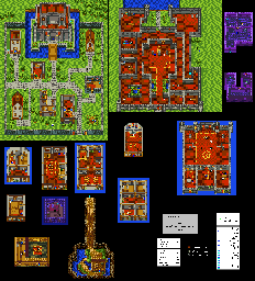 Thumbnail for a map of Aliahan for the Game Boy game Dragon Warrior III.