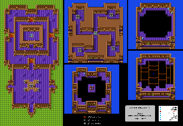 Thumbnail for a map of Arp Tower for the Game Boy game Dragon Warrior III.